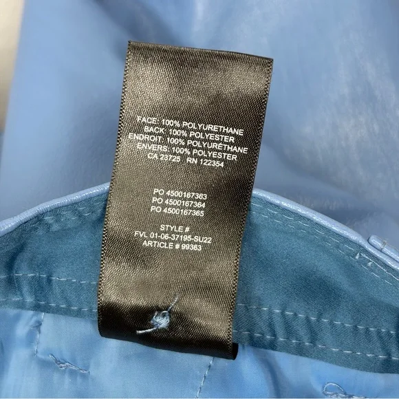 Babaton By Aritzia Vegan Leather Blue Shorts - Picture 8 of 8